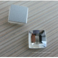 Square Flat Back Glass Beads, Mirror Glass Beads for Decoration